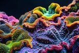 Fototapeta  - a colorful coral with many small spots