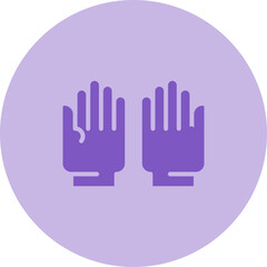 Canvas Print - Gloves Vector Icon