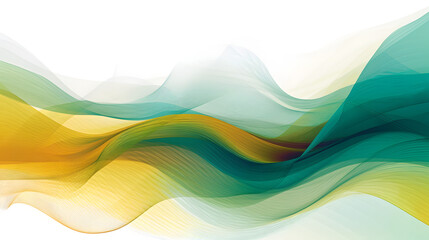 Digital technology green and blue wave abstract graphic poster web page PPT background