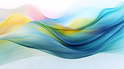 Digital technology green and blue wave abstract graphic poster web page PPT background