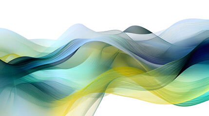 Digital technology green and blue wave abstract graphic poster web page PPT background