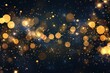 Glowing bokeh lights border with sparkling particles, festive and magical decoration - Abstract vector background