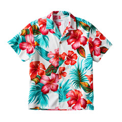 Wall Mural - floral hawaiian shirt lies, png file of isolated cutout object on transparent background