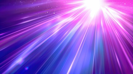 Poster - Abstract Light Streaks in Purple and Blue