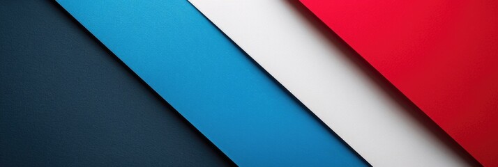 Wall Mural - Minimalist Material Design with Red, Blue, and White Stripes
