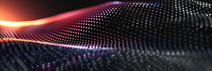 Wall Mural - Futuristic Dot Wave Abstract Background