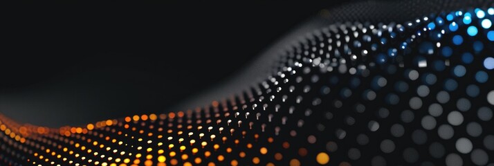 Wall Mural - Digital Particle Grid Abstract Background