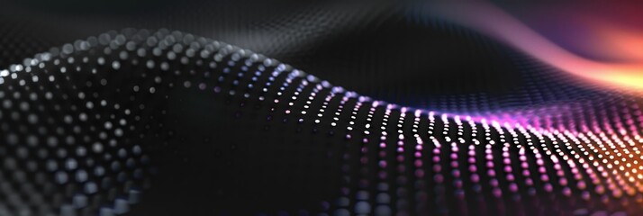 Wall Mural - Digital Particle Grid Abstract Background