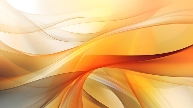 Digital technology orange wave curve abstract graphic poster web page PPT background
