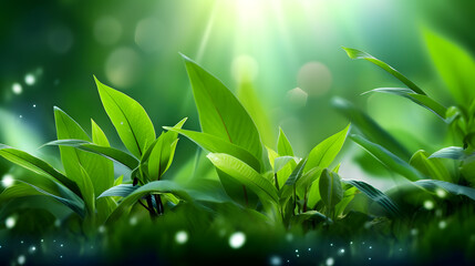 spring green plant grassland landscape abstract graphic poster web page PPT background