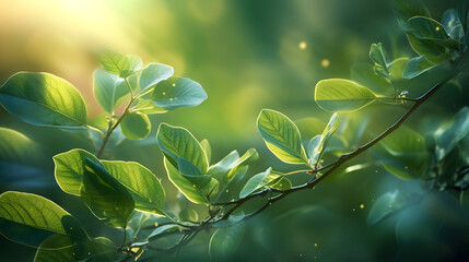 spring green plant leaves landscape abstract graphic poster web page PPT background