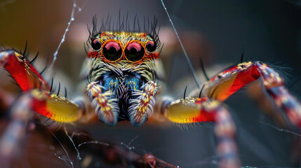 Macro photo of a spider sitting on a flower