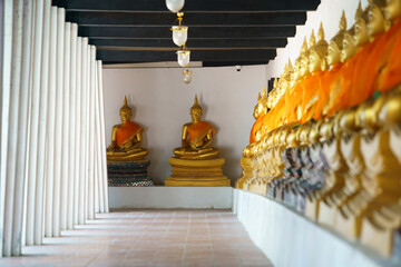 buddha statue in cloister