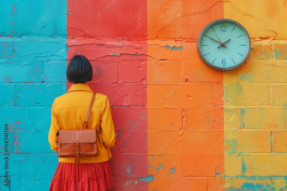 The conceptual realm where the passage of time is depicted through the ...