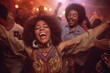 1970s Nightlife. -Retro Party night 70s - dancing - disco