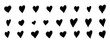 © Valentina - Hand drawn Doodle hearts set. Sketch scrawl hearts set. Valentine's Day set. Line art Scribble vector illustration isolated on white background.