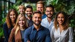 United Team of Young Professionals - Office Portrait of a Diverse Company Staff Generative AI
