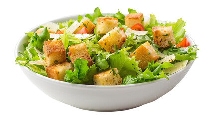 Caesar salad isolated on white background