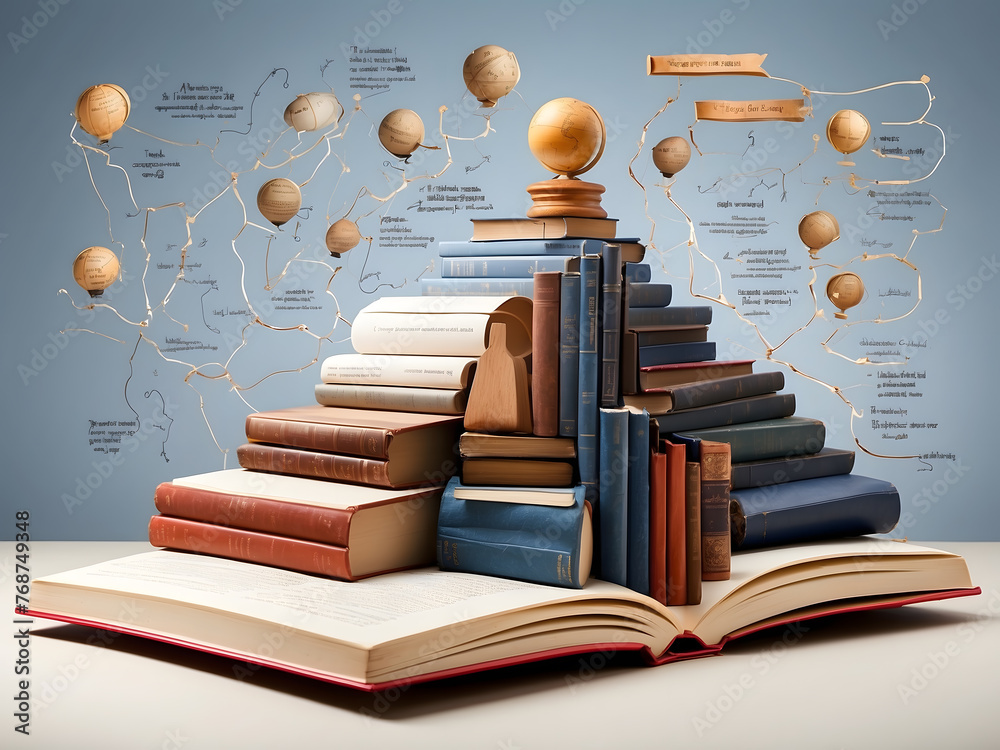 An educational roadmap depicted by the book evolves into steps, each ...