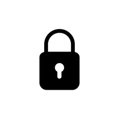 Poster - padlock icon vector flat simple illustration on white background..eps