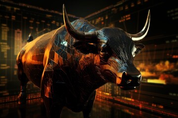 Poster - Bullish Stock Market Background Generative AI