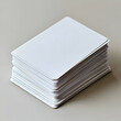 Blank white playing cards mock up on the grey background. High-resolution