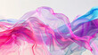 Ethereal waves of colorful translucent fabric undulate in a graceful abstract display.