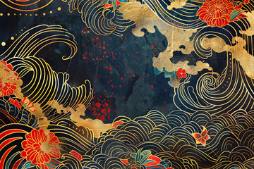  Traditional japanese ukiyo painting