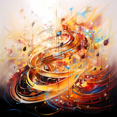 Poster - Abstract representation of the energy of music. 