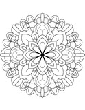 Fototapeta  - mandala coloring book for adults and children