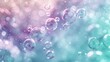 serene split background featuring soft lavender and mint green tones, with scattered circular light shapes reminiscent of bubbles.