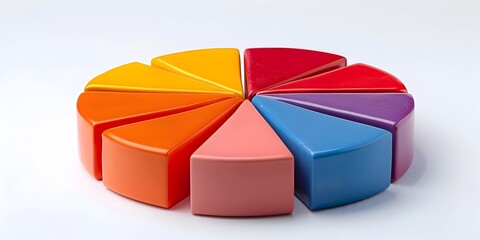 Poster - Colorful Pie Chart Visualizing Market Share and Competitive Positioning on Clean White Background