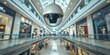 Enhancing Safety and Preventing Crime in Shopping Malls with Security Cameras. Concept Security Cameras, Crime Prevention, Shopping Mall Safety, Surveillance Technology, Security Measures
