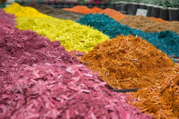 Wall Mural - colorful mulch piles at a garden center