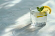 Cool glass of lemon water with mint, perfect for summer refreshment