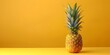 Vibrant Pineapple Struggle An Insomniac Fruit s Spiky Sleeping Predicament on a Minimalist Background