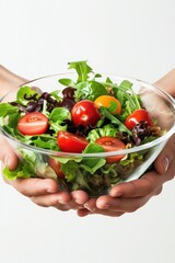 Sticker - tomato top boiled egg in style of SALAD AVOCADO, chickpea salad, fruits salads