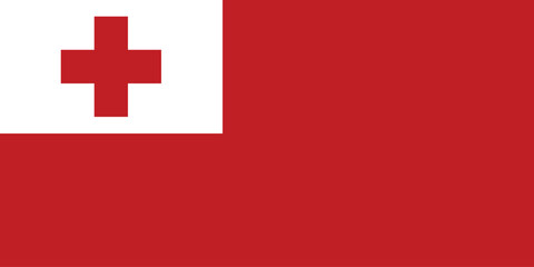 Wall Mural - National Flag of Tonga, Tonga sign, Tonga Flag