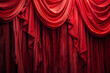 Event curtain red background