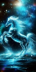Wall Mural - Magical fantasy water horse