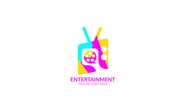 Vector play logo. Video application icon design template. Music player. Line art. geometric collection.
