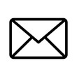 © Kholis - Envelope icon in black, outline style and transparent background