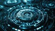 © Artyom - Intricate tech interface with glowing blue digital patterns