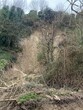 landslide of mud and limestone after excess rain fall
