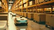 The Power of Automation: Witness the power of automation as the AGV robots work tirelessly to fulfill orders and meet demand