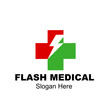 © Hasyim Asngari - flash medical logo design concept vector illustration