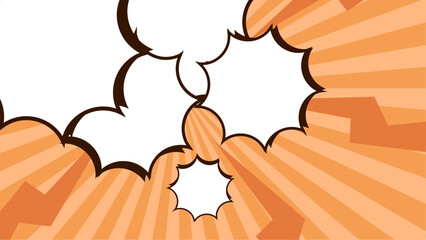 Poster - White orange and black vector abstract retro vintage design cartoon comics style background. Vector illustration for superhero design, web, banners, posters, cards, wallpapers