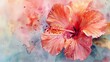 Detailed close-up of floral watercolor artwork, showcasing the beauty of nature in artistic wallpaper.