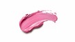 © Caterpillar - Pink lipstick swatch. Makeup smear texture. Matte cosmetic stain on a white background.