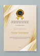 Beige white and gold vector award certificate template fancy modern abstract for corporate. For appreciation, achievement, awards, education, competition, diploma template